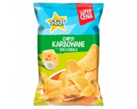 Star Chips Karbowane Ser Cebula 130g Frito Lay