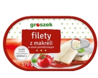 Filet z Makreli w Sosie Pomidorowym 170g Marka Własna Groszek